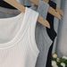 Women's Ribbed Sleeveless T-Shirt Comfortable Vest Camisole Casual Sports Base Layer New Spring/Summer/Autumn Style_ecoleips.com