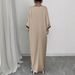 V-Neck Placement Flower Fashion Loose Printed Long Dress_ecoleips.com
