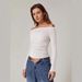 Women's Off-Shoulder Long Sleeve T-Shirt Slim Fit European American Style Milk Silk Inner Layer Base Shirt for Hot Girls_ecoleips.com