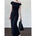 Luxi French Style Asymmetrical Waist Cinching Long Dress Elegant Slimming Summer Style Sleeveless Ankle-Length Casual Dress for Women_ecoleips.com
