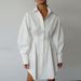 2025 Spring Women's French Style Shirt Waist-Cinching Elegant Slimming Long Sleeve Slim Fit European And American Retro_ecoleips.com