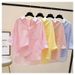 Women's Clothing Pink Striped Shirt For Women Spring New Style Literary Small Fresh Bat Sleeve Single Pocket Top_ecoleips.com