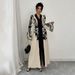 Voya Recommend! Real Time Shooting Of Women's V-neck Flared Sleeve Robe, Women's Long Cardigan, Printed Lace Up Dress, Available In Multiple Colors_ecoleips.com