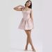 Trendy 2025 Sexy Summer Outfit With Floral Suspenders, Slimming Effect, Ballet Style Fluffy Short Skirt_ecoleips.com