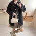 girl 2025 Autumn Winter New Double-Sided Wool Coat For Women, Mid-Length Loose Slimming Woolen Jacket_ecoleips.com