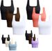 Women's Seamless Workout Tank Top Breathable Yoga Vest Lightweight Athletic Camisole for Gym Running Fitness_ecoleips.com