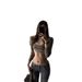 Aria Basics European And American Style Spicy Girl Frayed Hem Slim-fit Stretch Denim Jeans For Women, Autumn Vintage Low-waist_ecoleips.com