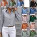 Verve 2025 Spring/Summer New Casual Single-Breasted Solid Color Block Long Sleeve Turn-Down Collar Shirt For Women_ecoleips.com