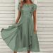Women’s Clothing Dress Chiffon Splicing Round Neck Sequin Printed Big Swing Skirt Long Skirt Dress_ecoleips.com