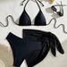Women's Clothing New Sexy Split Swimsuit Swimsuit Women's Three Piece Suit Solid Color Bikini_ecoleips.com