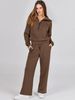 Women's Casual Zip-Up Hoodie & Wide-Leg Pants Set – Trendy Fall/Winter Loungewear (Black, Grey, Beige & More)_ecoleips.com