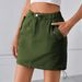 Women's Clothing Summer Washed Drawstring Elastic Waist Denim Short Skirt Trend_ecoleips.com