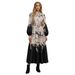 Women's Clothing Women's Classic Stand Collar Lantern Sleeve Maxi Dress Single Breasted Floral Button Detail Flared Skirt_ecoleips.com