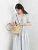CHIC VEN Women Dresses Blue A Line Solid Short Sleeve Mushroom Lace Waist Adjustable Long Ladies Pullover Dress Summer 2026_ecoleips.com