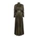 Gilded High-Neck Maxi Dress With Waist-Defining Pleats – Opulent Metallic Jacquard Formal Gown For Banquets & Galas_ecoleips.com
