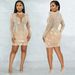 Women's Fashion Sexy Deep V Nightclub Party Dress Hot Diamond Mesh See-through Women's Clothing_ecoleips.com