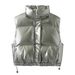 Aria Basics Cross-border ZA European And American Style Women's Clothing INS Fashion Design Metallic Tech Fabric Down_ecoleips.com
