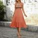 Women's Clothing Skirt Cross Border A Line Splicing Style Dress_ecoleips.com