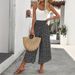 Flowy High-Waisted Wide Leg Pants With Dots - Tied Waist For A Flattering Silhouette, Comfortable & Breathable (Navy, Royal Blue, Black, Green)_ecoleips.com
