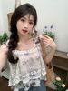 Lace Camisole Top, Gentle And Slimming, Korean Style, Hollow Crochet, Summer Loose Retro Sleeveless Tank Top For Women_ecoleips.com