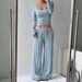 Women's Clothing Striped Loungewear Pajamas Long Sleeved Comfortable Pant Set For Spring Autumn Summer_ecoleips.com