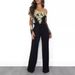 Women's Clothing Women's Casual Women's Water Soluble Lace One Shoulder Wide Leg Jumpsuit 7 Colors_ecoleips.com