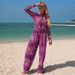 Women's Clothing Russian Women's One Piece Swimsuit Long Sleeve Sun Protection Beach Pants Style Swimwear Modest Coverage, Beach & Pool Ready_ecoleips.com