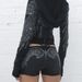 Aria Basics Aria Basics Cross-border INS Elastic Shorts For Women, European And American Y2k Retro Trendy Street Fashion Wing Rhinestone Casual_ecoleips.com