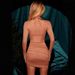 Dragon One Shoulder Slim Sexy Hot Girl Dress Summer European American Style Mesh Long And Short Sleeve Short Skirt in Stock_ecoleips.com