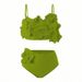 Women's 3D Floral Decorated Camisole Bikini Set European Style Sexy Summer Vacation Fashion Sleeveless Wire-Free Polyester_ecoleips.com