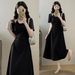 Plus Size Slimming Gentle Temperament Two-Piece Short Sleeve For Women Summer Patchwork Design A-Line Long Dress_ecoleips.com