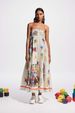Women's Clothing Sexy Graffiti Cotton And Linen Print Positioning Sling Big Swing Dress_ecoleips.com