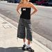 Women's Camouflage Wide Leg Capri Jeans Loose Casual Workwear Trendy Pocket Detailing 6 New Styles_ecoleips.com