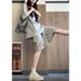 Women's Casual Sportswear Set Japanese Style Summer Loose Retro Versatile Short Sleeved Two Piece Outfit_ecoleips.com