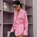Melard Satin Comfortable Skin-Friendly Long Sleeve Shorts Printed Pajama Set European And American Autumn New Home_ecoleips.com