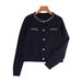 European American Cross-border Knitted Cardigan In Style With Single-breasted Buttons And Long Sleeves,_ecoleips.com