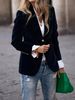 K New Product: Elegant And Slim Fit Suit Jacket With Gold Velvet Temperament_ecoleips.com