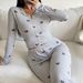 Cross-Border Autumn Winter New European And American Women's Pajamas Derong Printed Heart Pants Long Sleeve_ecoleips.com