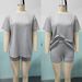 Women's Ribbed Knit Short Sleeve Top And Shorts Set - Comfortable Casual Two Piece Outfit For Summer_ecoleips.com
