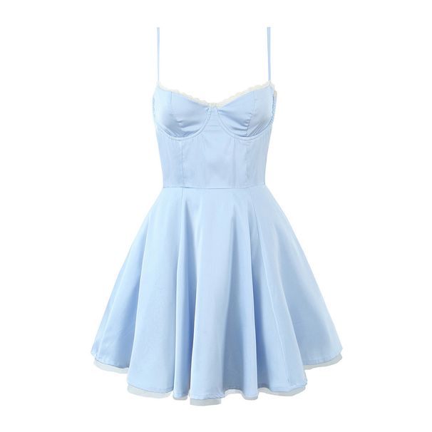 2024 Summer Cross-Border Women's Fashion European And American Sexy Floral V-Neck Backless Strap Dress_ecoleips.com