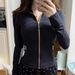 lulu Short Yoga For Women Spr/summer Defina Stand-up Collar Jacket Quick-dry Sports Top Slim-fit Sun Protection_ecoleips.com