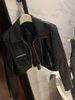 K Trendy Motorcycle Suit Slim Fit Short Jacket Women's Double Zipper PU Leather Jacket Explosive Street Versatile PU Leather Jacket_ecoleips.com