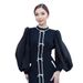 Women’s Clothing New Bow Decoration Contrast Design Temperament Long Dress_ecoleips.com