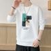 Men's Crew Neck Sweatshirt, T Shirt, Base Layer, Trendy Loose Pullover Casual Top, Autumn And Winter Fleece Lined Thick Long Sleeve_ecoleips.com