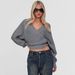 Women's Clothing Women's Slim Waist V-Neck Long Sleeve Knitted Sweater Casual Fashion Outerwear Innerwear For Autumn/Winter_ecoleips.com