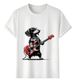 Women's T-Shirts Tshirt Muscle Freaks Guitarist Dog Style Rockstar_ecoleips.com