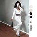 Women's Fashion Two-Piece Set Cropped Zip-Up Hoodie With High-Waisted Leggings - Slim Fit Casual Sportswear Outfit In White, Navy, Black, Beige_ecoleips.com