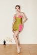 Women's 3D Floral Print Swimsuit One Piece With Short Skirt Sexy Beach Hot Spring Swimwear_ecoleips.com