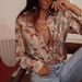 Women's Clothing Temperament Leisure Summer New Long Sleeved Printed Lapel Shirt Leisure Vacation Ladies Shirt Large Size_ecoleips.com