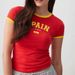 Summer Short Slim Top for Women with National Flag Embroidery European And American Style Hot Girl Fashion Street Style_ecoleips.com